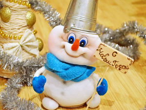 Видео мастер-класс: шьем очаровательного снеговёнка из капрона | Ярмарка Мастеров - ручная работа, handmade