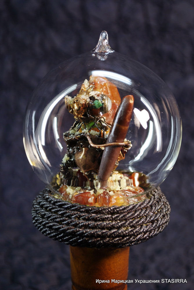 НЕбисерная лавка чудес: Шар стеклянный с минералами Искатель сокровищ
