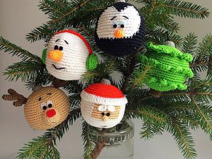 Новогодние шарики крючком | Ярмарка Мастеров - ручная работа, handmade Новогодние шарики крючком | Ярмарка Мастеров - ручная работа, handmade