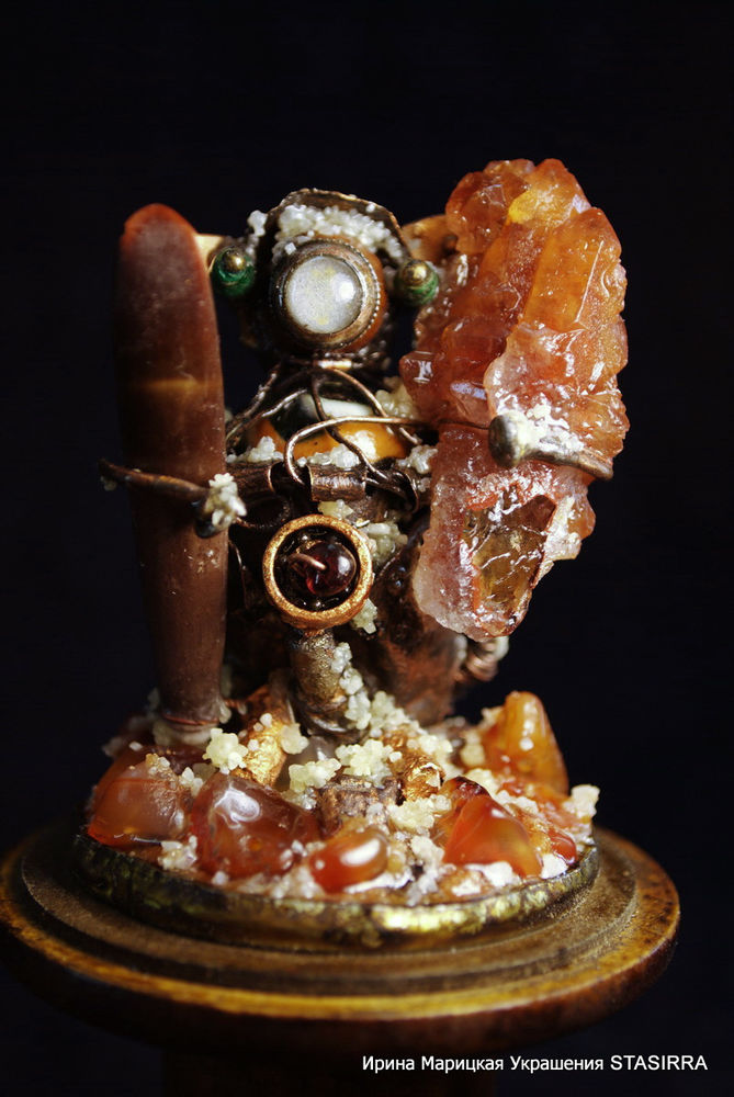 НЕбисерная лавка чудес: Шар стеклянный с минералами Искатель сокровищ