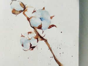 Рисуем хлопок акварелью Рисуем хлопок акварелью