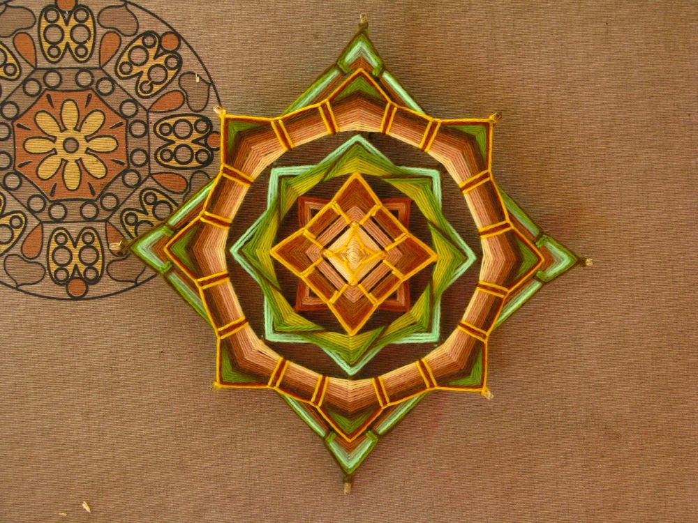 DanilovMandala / Ojo de dios | TIBETAN MANDALA weaving tutorial