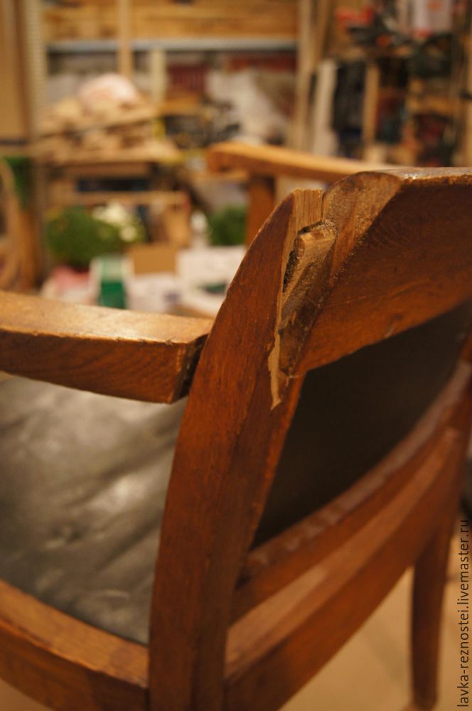 Процесс реставрации антикварного кресла 19 века