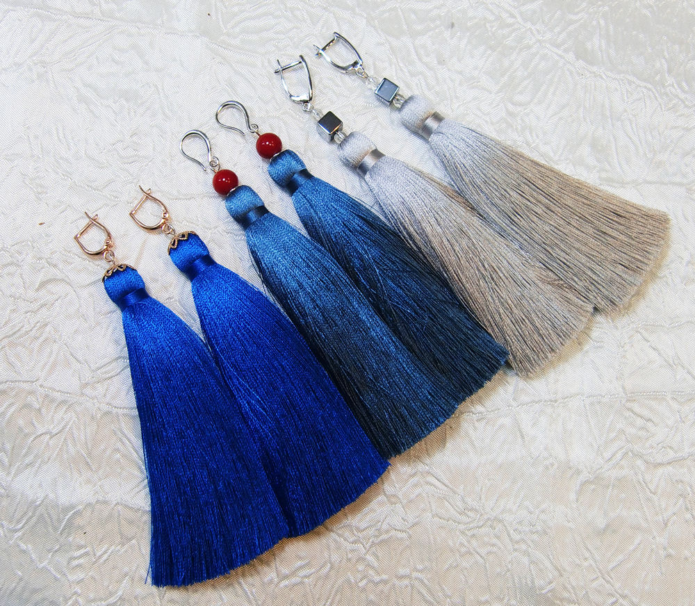 #МК - Серьги-кисти | Оплетение кисточки | #Tutorial - Tassel earrings | The design of tassels