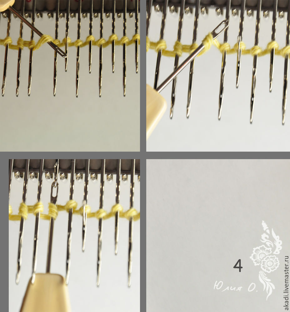 Крестообразный набор петель двойной нитью на вязальной машине и закрытие  петель иглой для получения идентичного края: Мастер-Классы в журнале  Ярмарки Мастеров