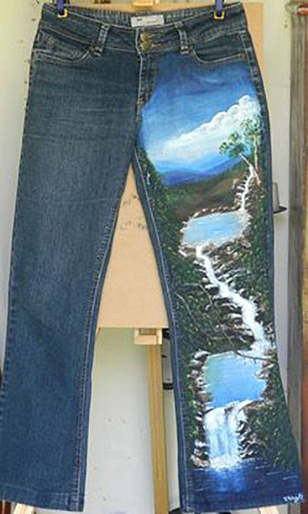 Diverse Jeans Decor from Embroidery, Painting and Lace | Журнал Ярмарки ...