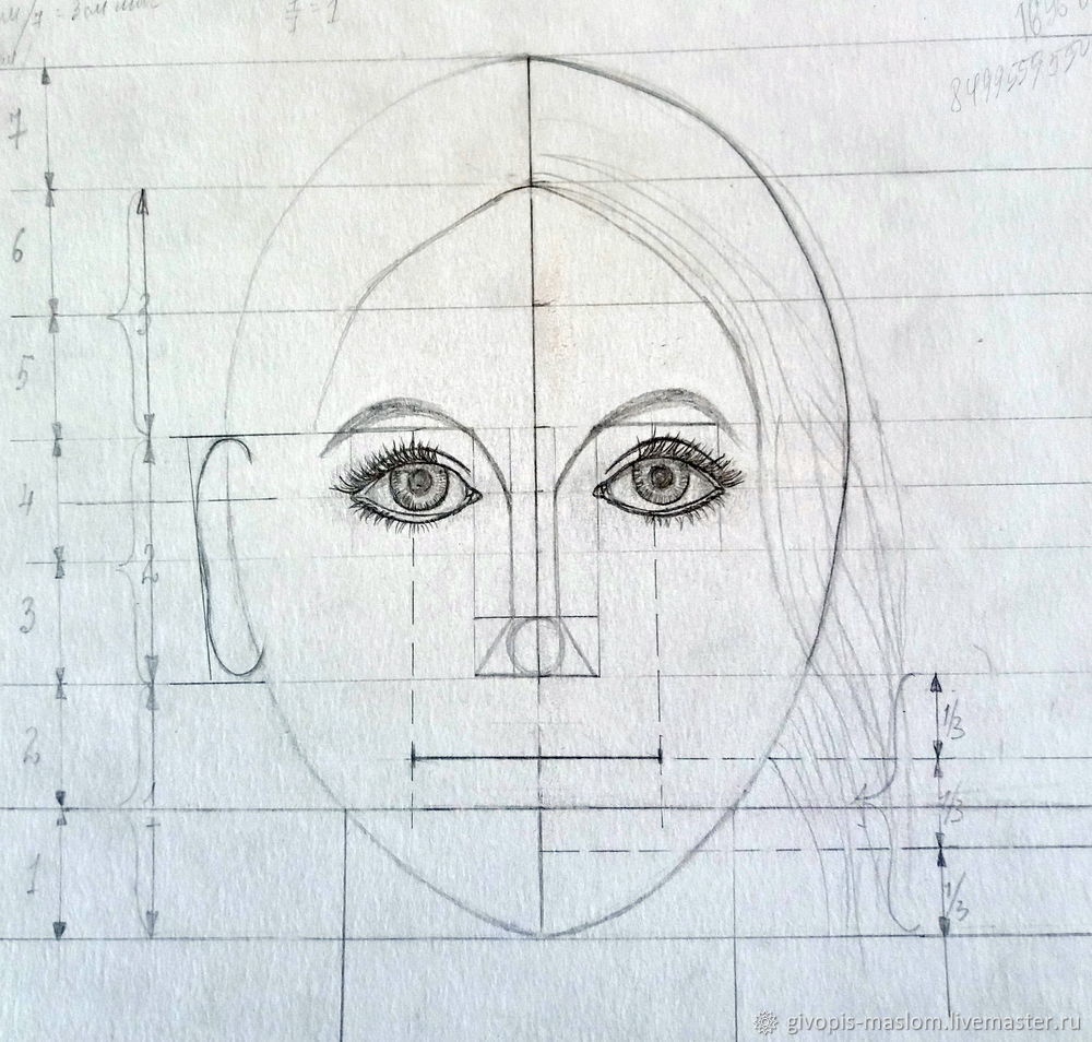 Учимся построению портрета лица девушки, фото № 9