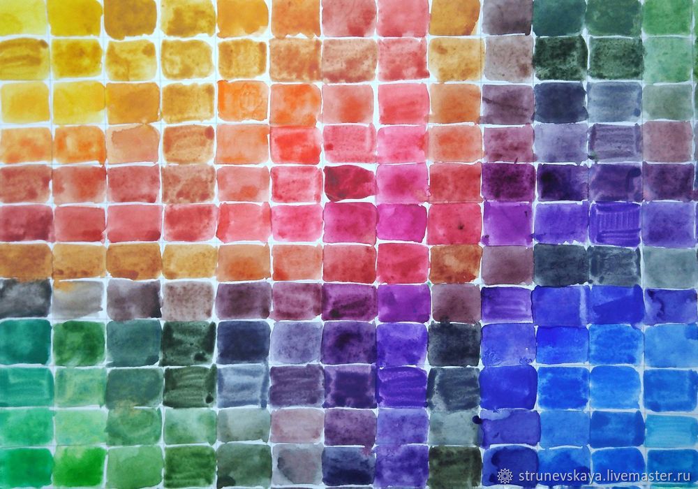 Изучаем свои акварельных краски — делаем цветовые упражнения: Мастер-Классыв журнале Ярмарки Мастеров