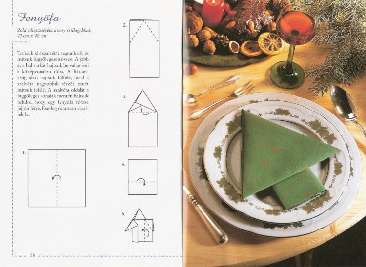 Как красиво сложить салфетки: 50 идей для сервировки новогоднего стола