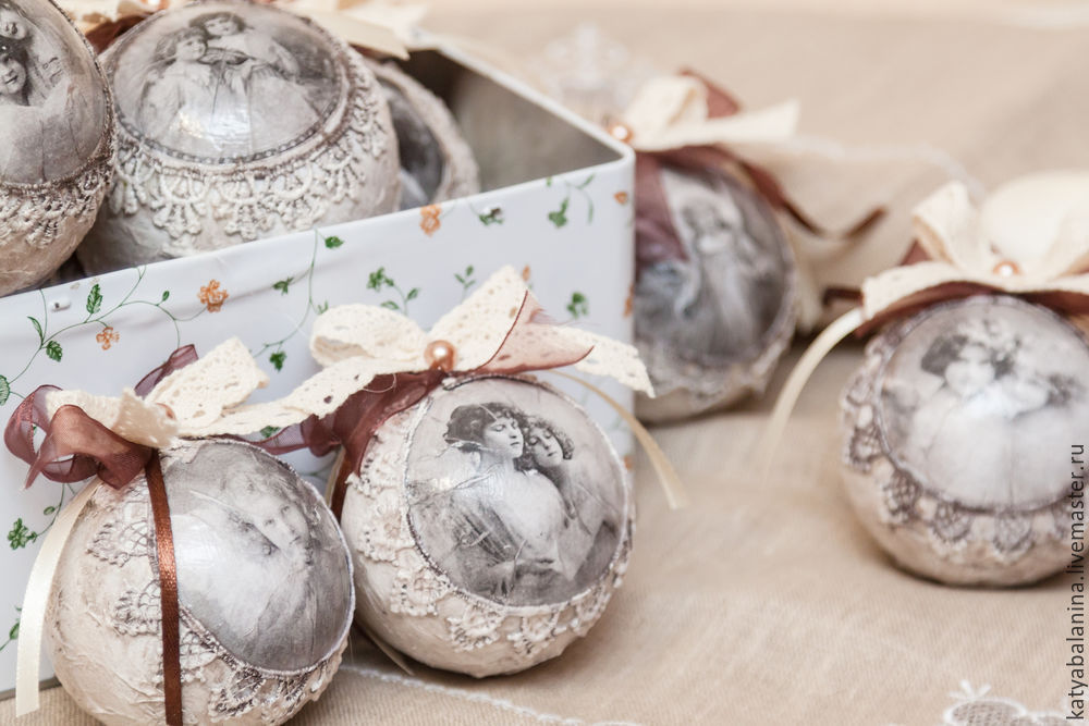 Создаем винтажный ёлочный шар, фото № 22