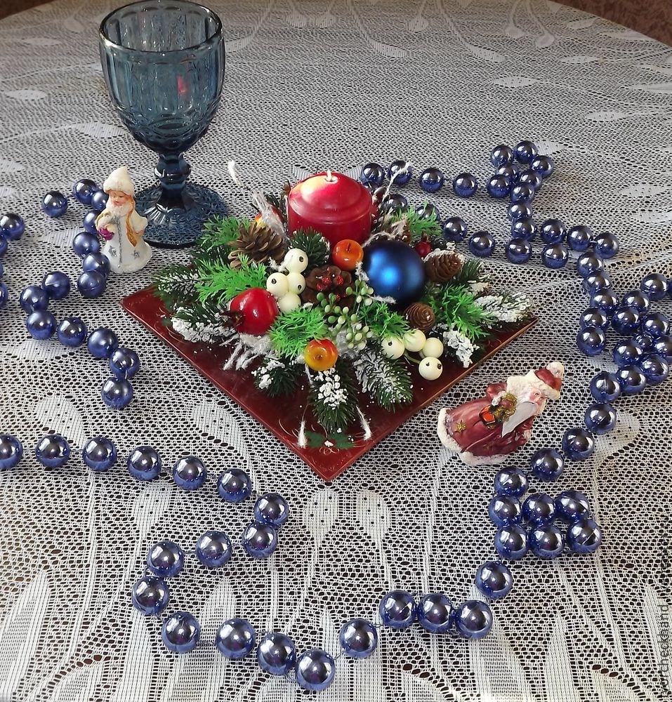 Создаем новогоднюю композицию со свечой «Минуты отдыха», фото № 5