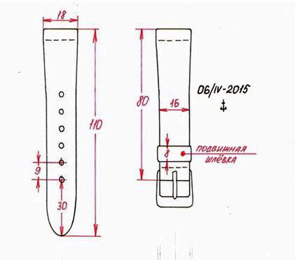 Ремешок на часы из кожи выкройка Схемы для ремешков к часам.: Новости магазинов в журнале Ярмарки Мастеров