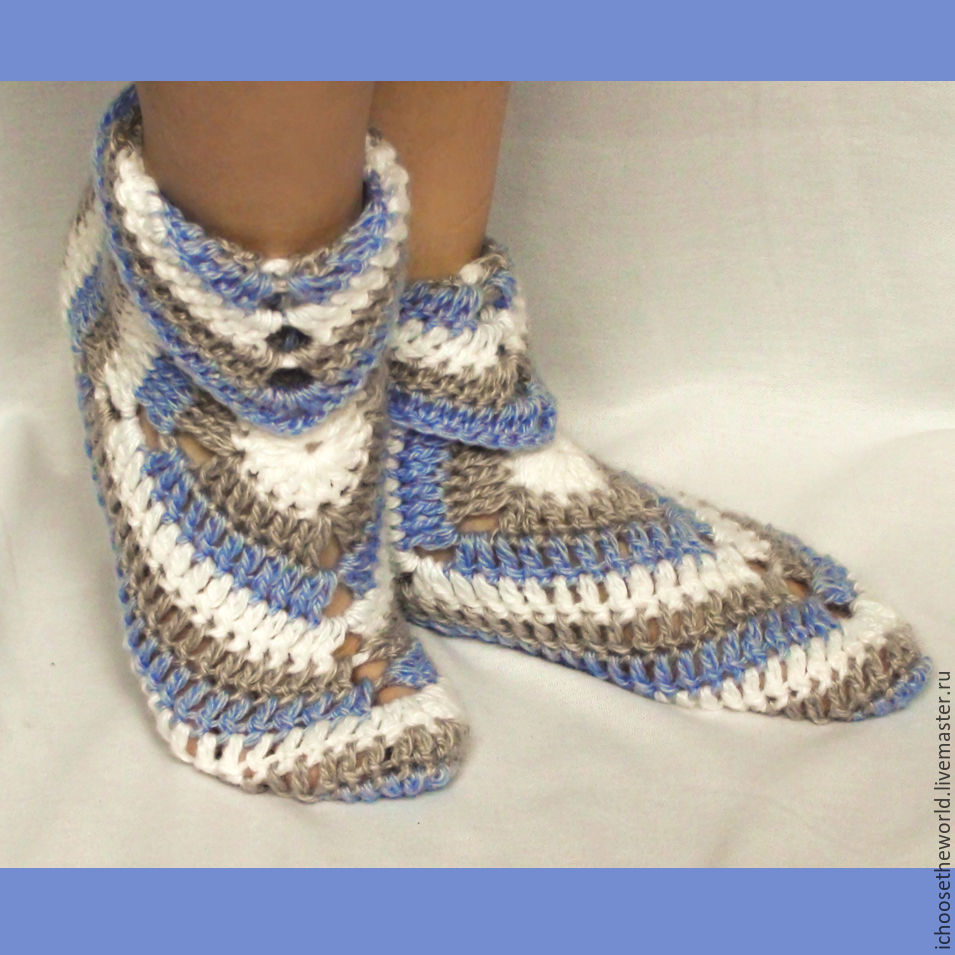 Вязание: тапочки, носки, гольфы | Crafty craft, Crafty, Crochet blanket