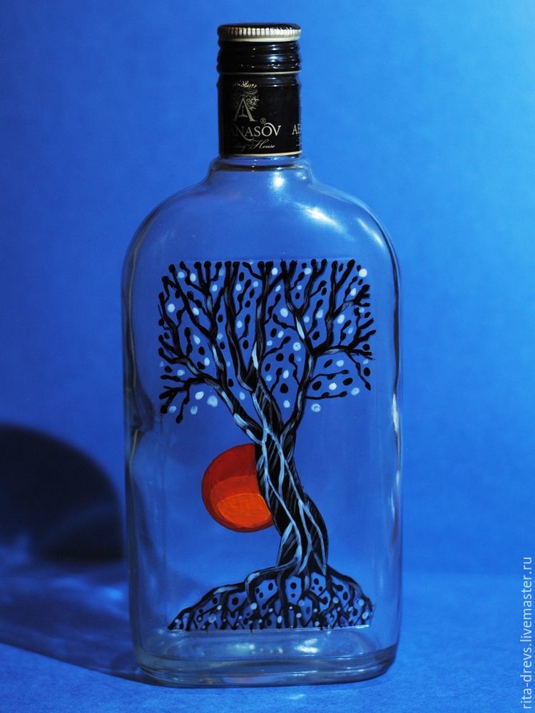 bottle painting tree