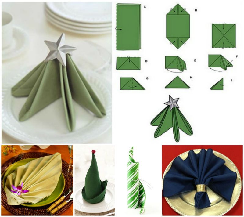 Оригами из салфеток - пошаговое описание схем как создать легкие украшения для начинающих