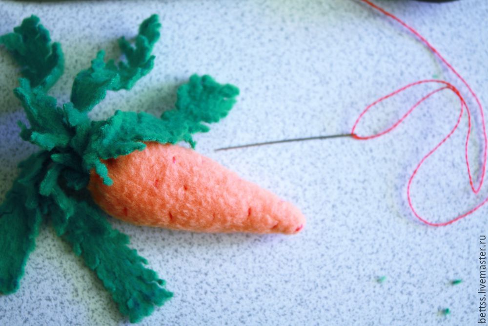 Шьем морковку из флиса для зайца за 7 шагов, фото № 18