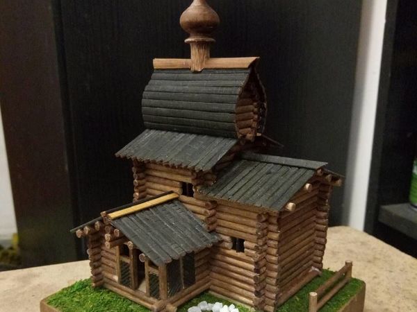 Как сделать миниатюру сруба церкви | Ярмарка Мастеров - ручная работа, handmade