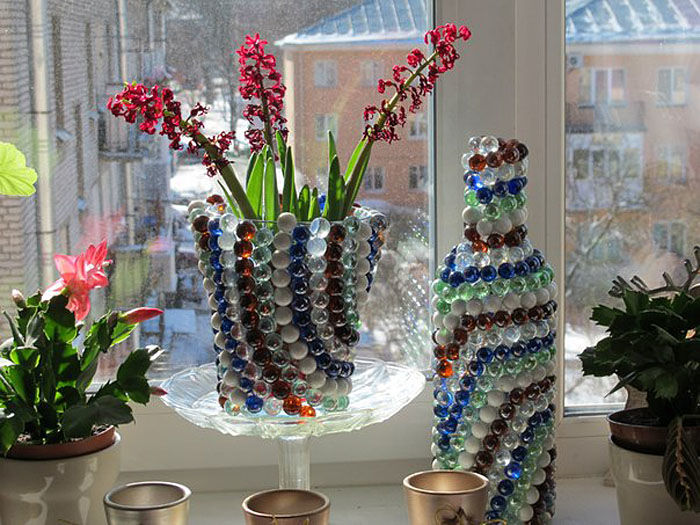 Поделки и декор со стеклянными шариками