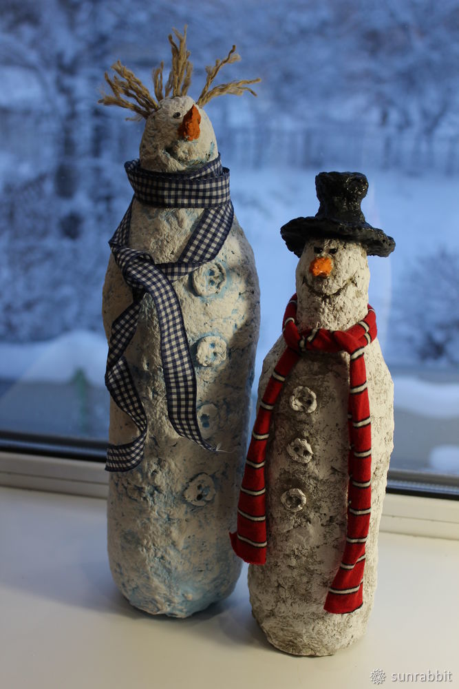 Детский костюм снеговика с варежками