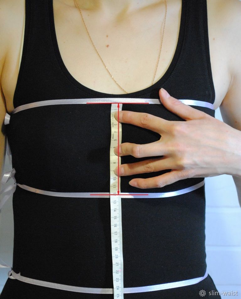 Как снять мерку высота груди косая