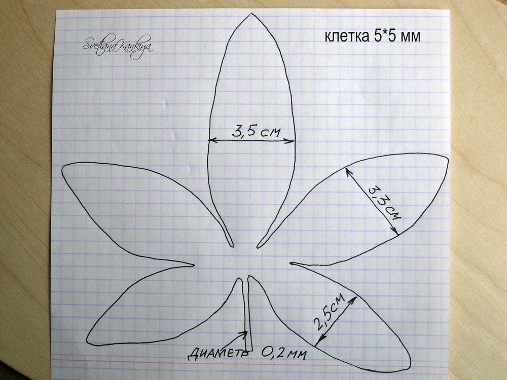 Крокус из фоамирана шаблоны