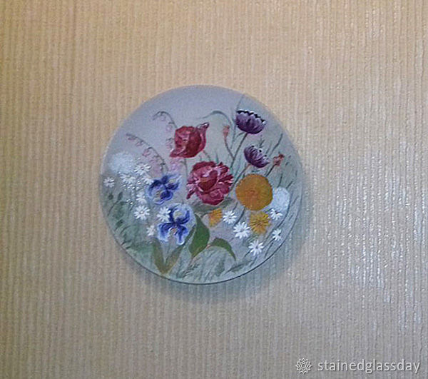 Рисуем полевые цветы на тарелке, фото № 9