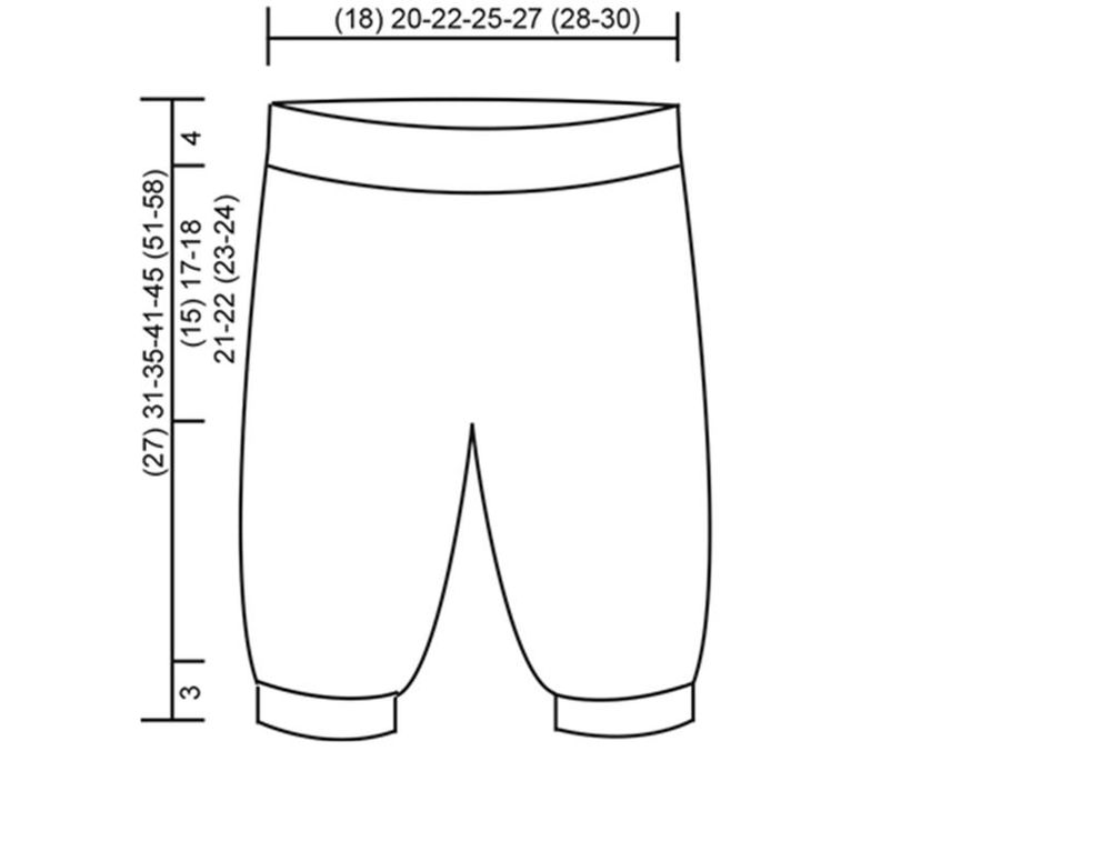 Выкройка штанишек для новорожденного
