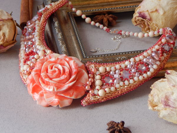 Видео обзор на колье Новинка, Роза Тридакна. | Ярмарка Мастеров - ручная работа, handmade