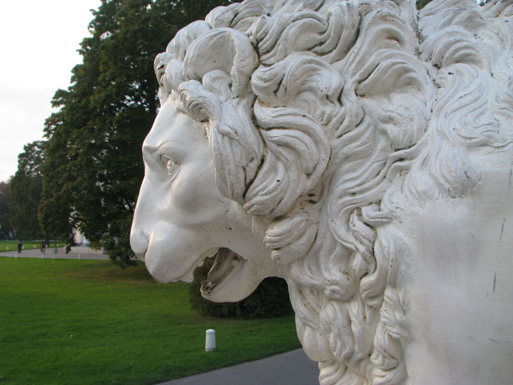 Львы у елагина дворца