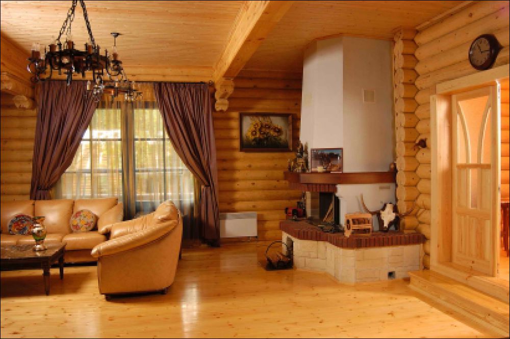 Дизайн интерьера частных деревянных домов, больших и маленьких