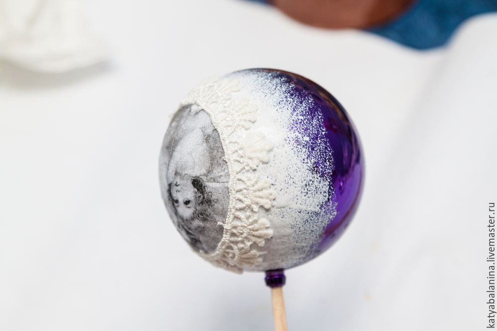 Создаем винтажный ёлочный шар, фото № 9