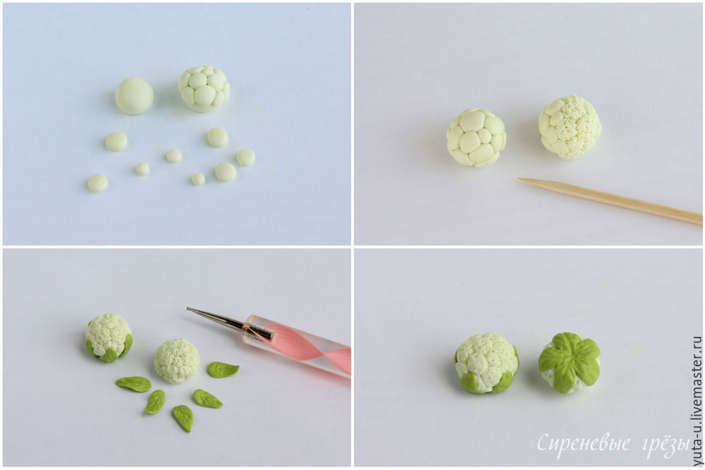 Развивающие игры с миниатюрными овощами и фруктами из полимерной глины. Часть 1