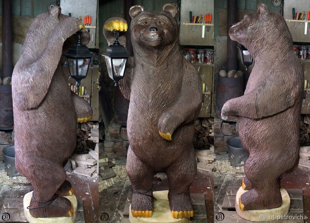 Изготовление резной фигурки медведя от Ивана Проурзина