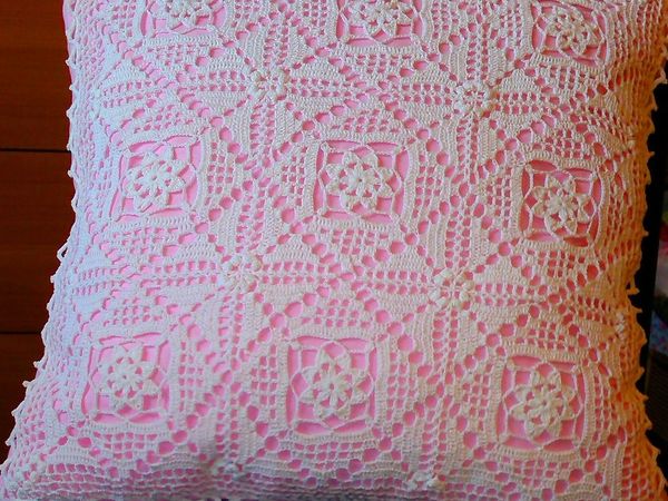 Ещё одна новинка — подушка с кружевом | Ярмарка Мастеров - ручная работа, handmade