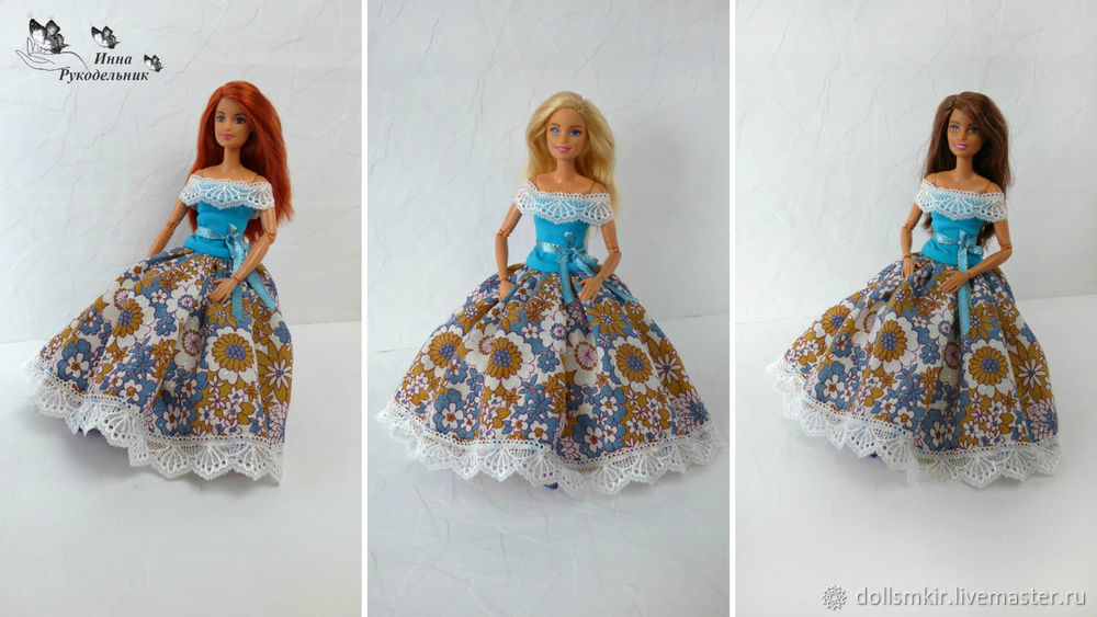 Видеоурок: как сшить платье без выкройки для куклы Барби DIY
