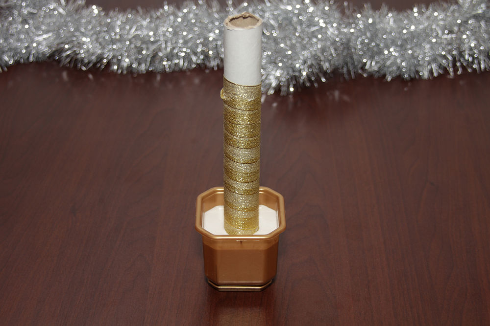 Новогодняя ёлочка в горшочке своими руками. Мастер-класс, фото № 10