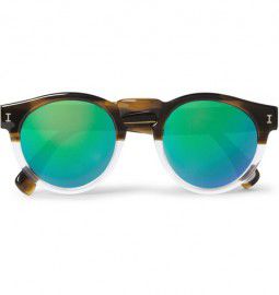 Illesteva Leonard Half/half Round-frame Acetate Sunglasses