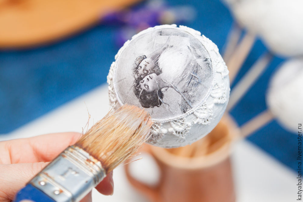 Создаем винтажный ёлочный шар, фото № 14