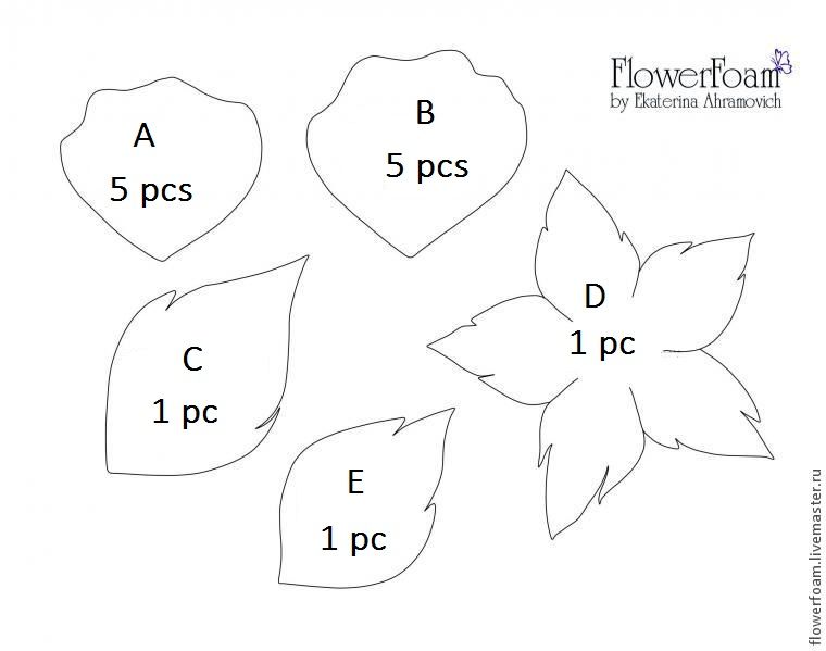 Поделки из фоамирана своими руками схемы шаблоны DIY: A Fancy Flower Brooch from Foam: DIYs в журнале Ярмарки Мастеров