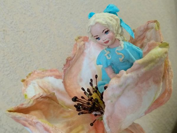 МК Елены Шведовой Дюймовочка из ваты | Ярмарка Мастеров - ручная работа, handmade