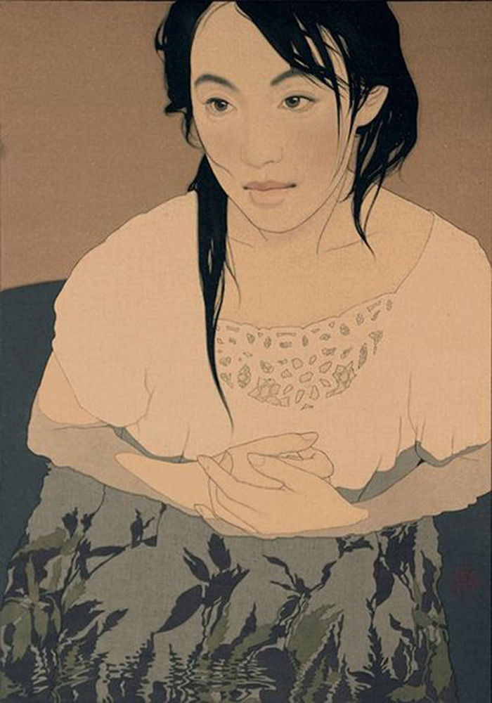 Женский портрет японского художника kenaga asunari, фото № 1