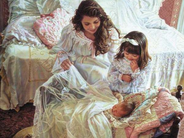 Счастливый мир материнства и детства в картинах художницы Sandra Kuck | Ярмарка Мастеров - ручная работа, handmade