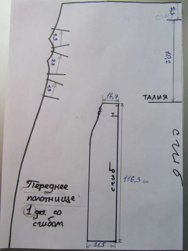 Юбка в пол с закрытыми вытачками из бархата.