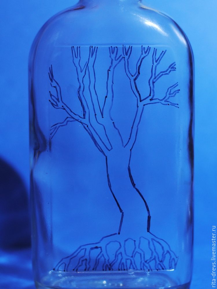 bottle painting tree