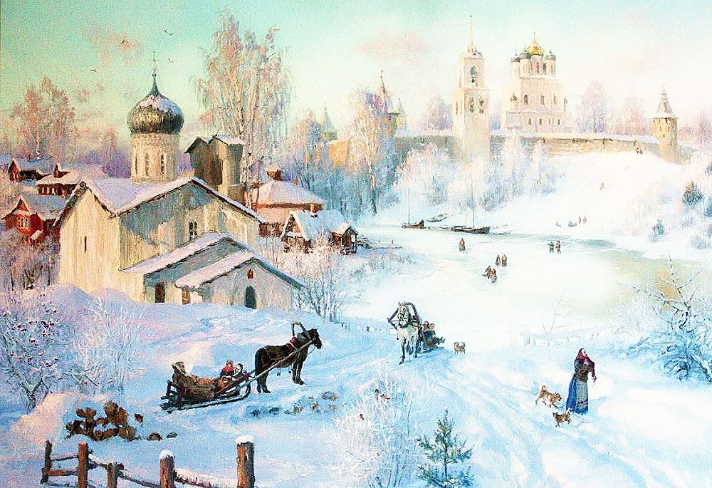 Сказочные зимние пейзажи русских художников, фото № 9