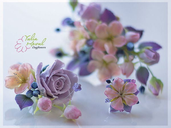 Свадьба... лето..цветы из глины | Ярмарка Мастеров - ручная работа, handmade