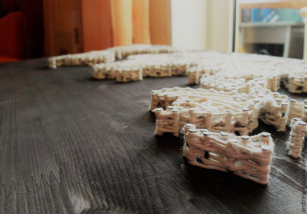 Весь мир из нитей и гвоздей создаем карту мира в стиле tring rt, фото № 6