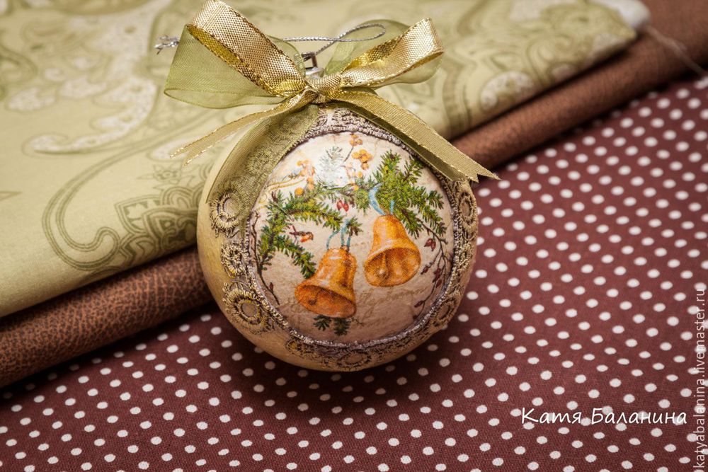 Создаем винтажный ёлочный шар, фото № 26