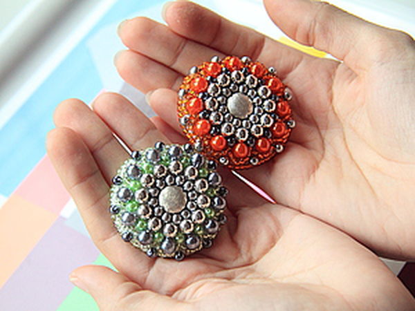 Beaded Sunny Brooch DIY | Livemaster - handmade