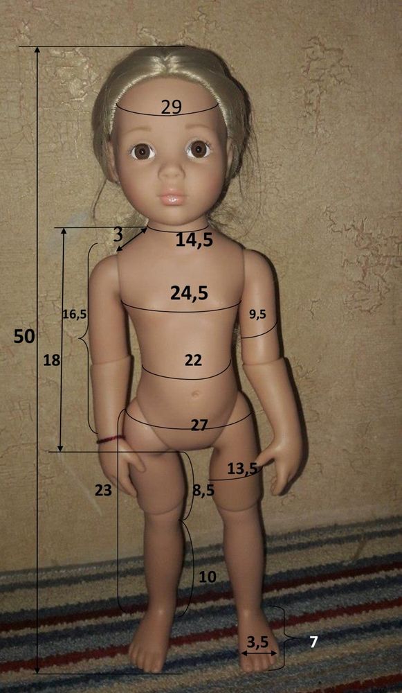 Размеры и мерки кукол, фото № 23